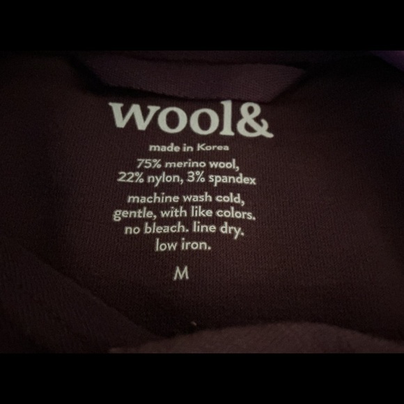 WOOL& Everett Sweatshirt Tunic Hoodie Dress Medium Marionberry - Picture 7 of 8